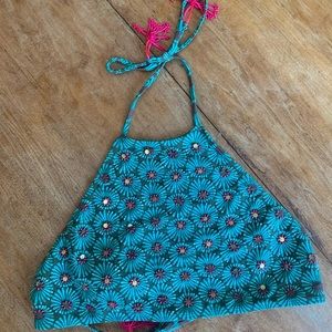 aerie high neck bikini top